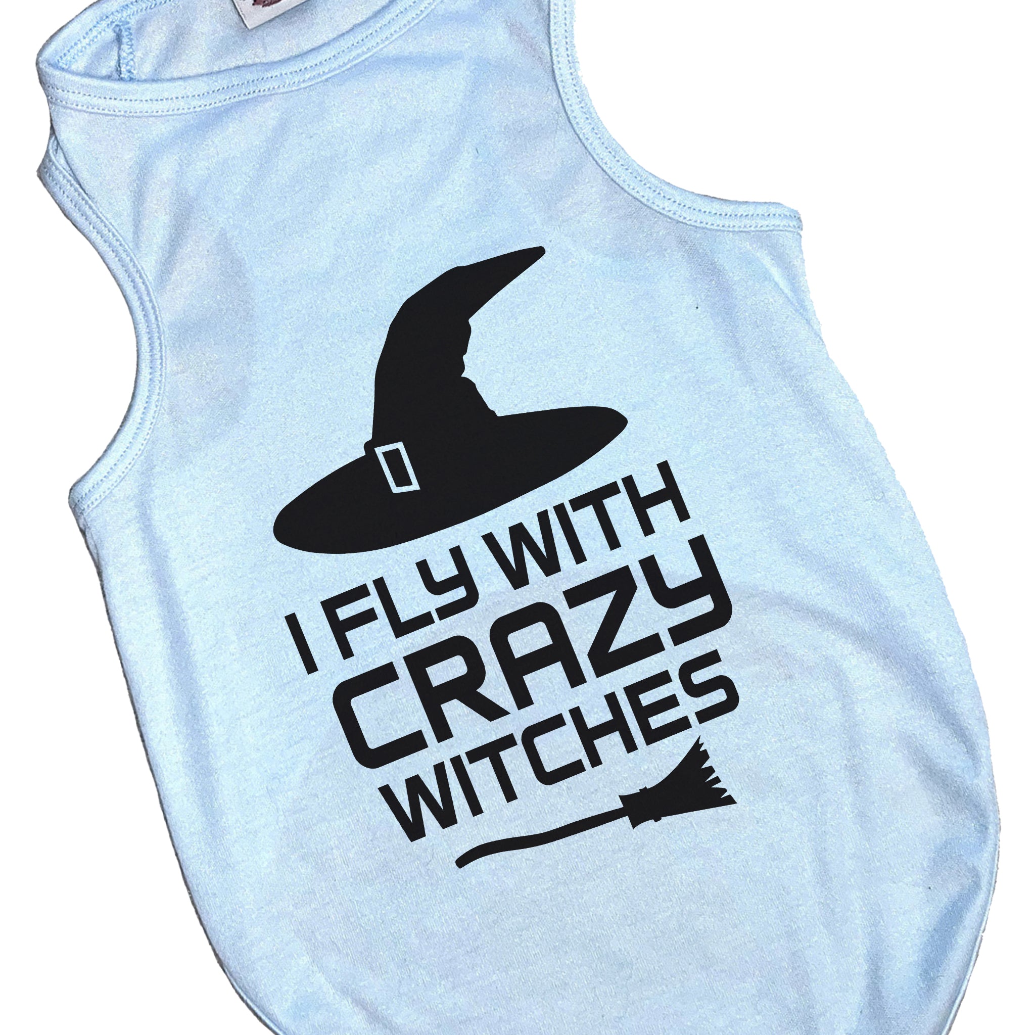 Halloween Dog Shirt | I Fly With Crazy Witches